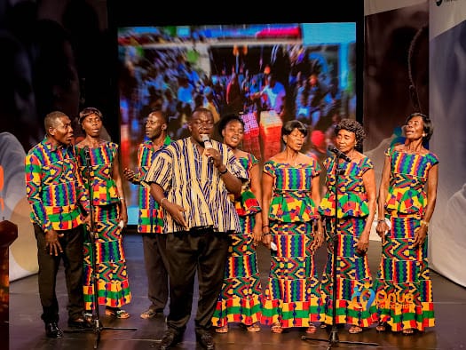 Music performance at the launch of the Onua Foundation